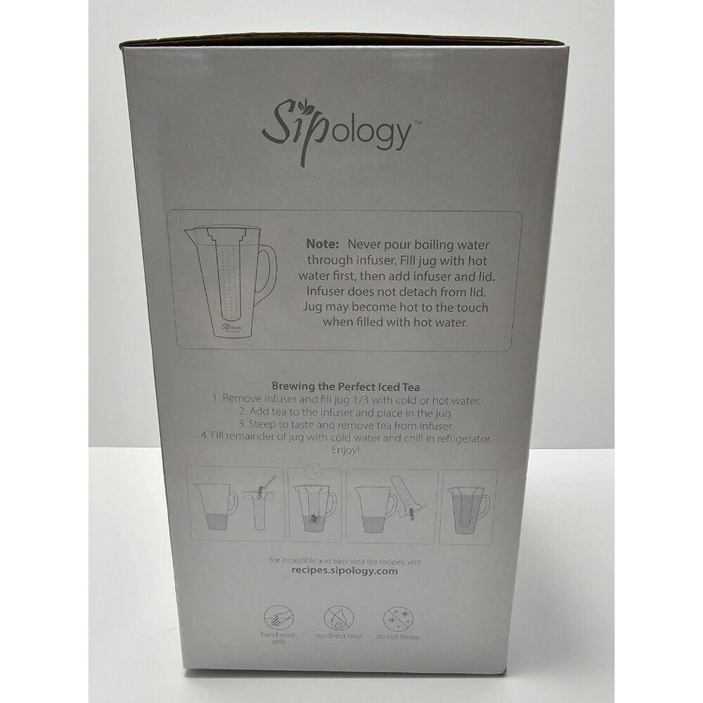 Sipology By Steeped Tea Iced Tea Infusion Jug Carafe Fruit Ice Infuser BPA Free - Picture 4 of 6